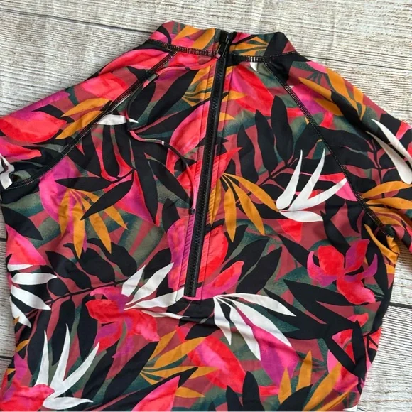 Billabong size large core mock neck long sleeve swim suit rash guard - Picture 14 of 15